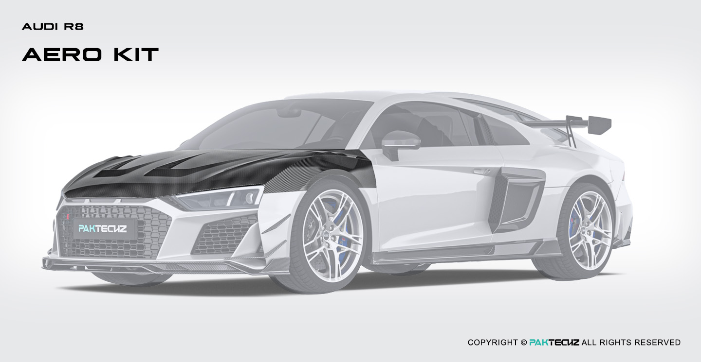 Audi R8 Paktechz Design Carbon Fiber Hood