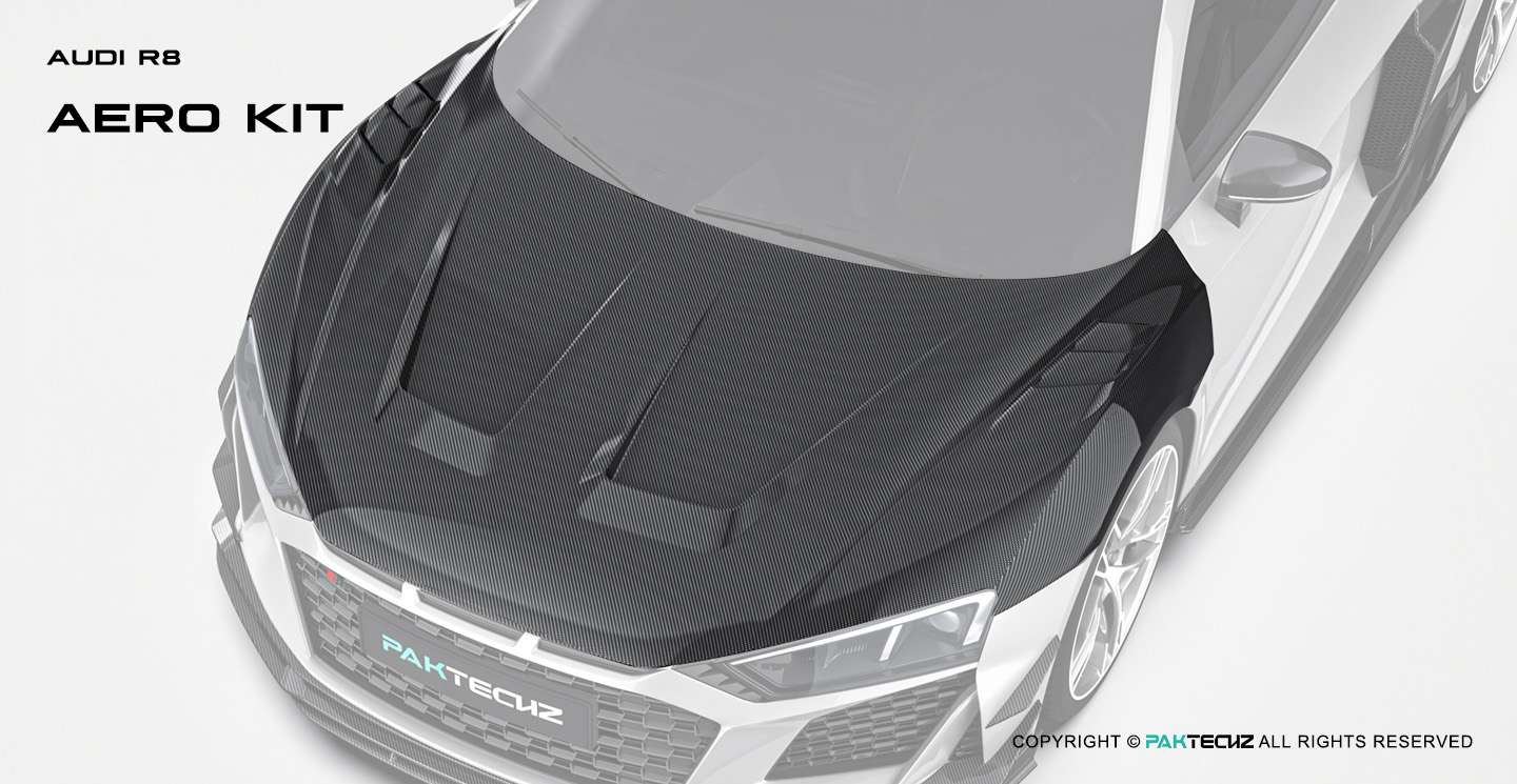 Audi R8 Paktechz Design Carbon Fiber Hood