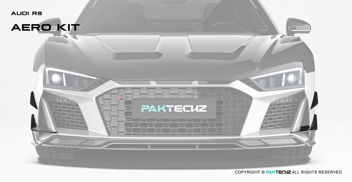 Audi R8 Paktechz Design Carbon Fiber Front Canards