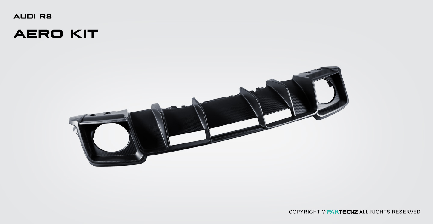 Audi R8 Paktechz Design Carbon Fiber Rear Diffuser