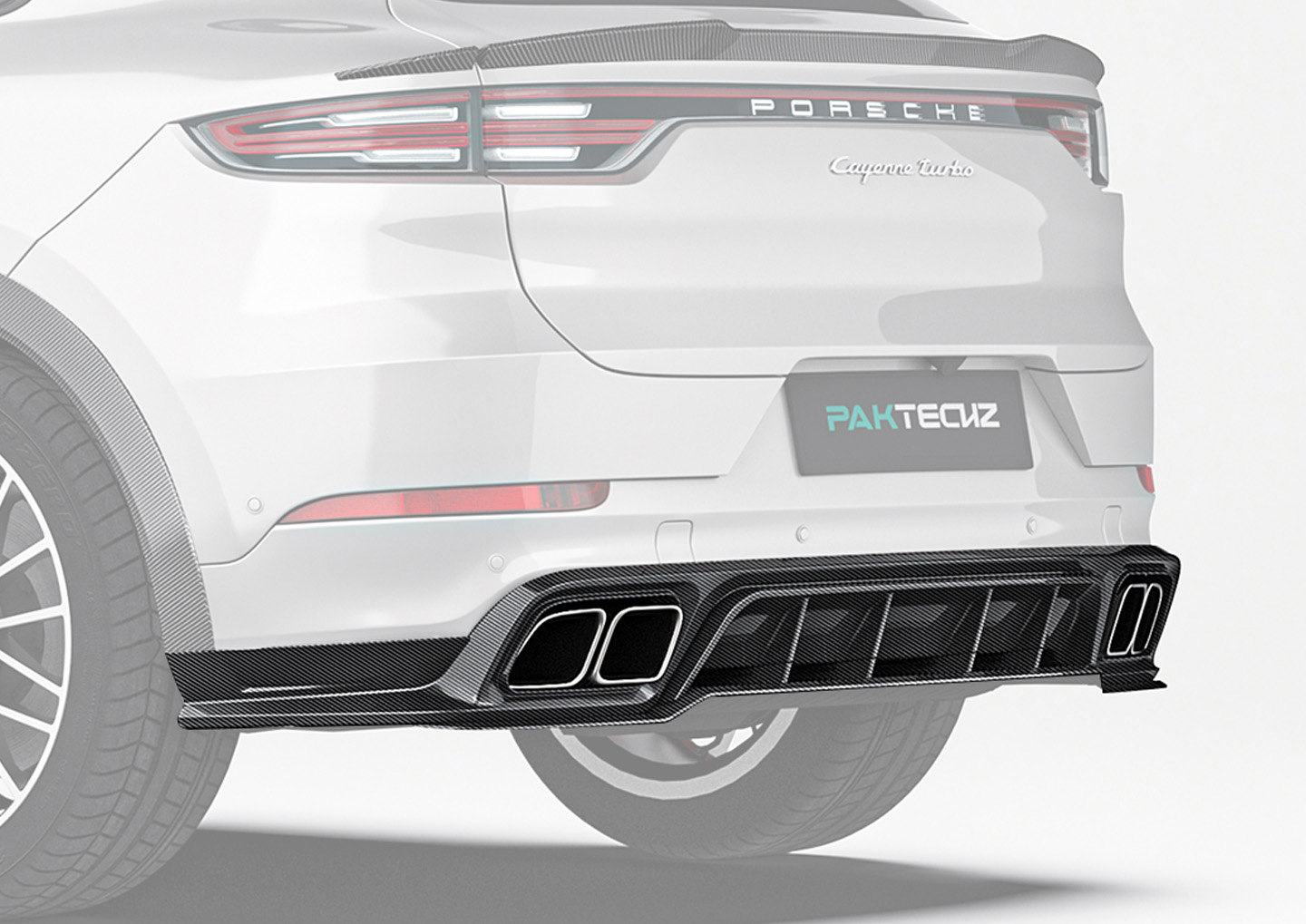 Advanced Aerodynamics with Paktechz Carbon Fiber Rear Diffuser for Porsche Cayenne
