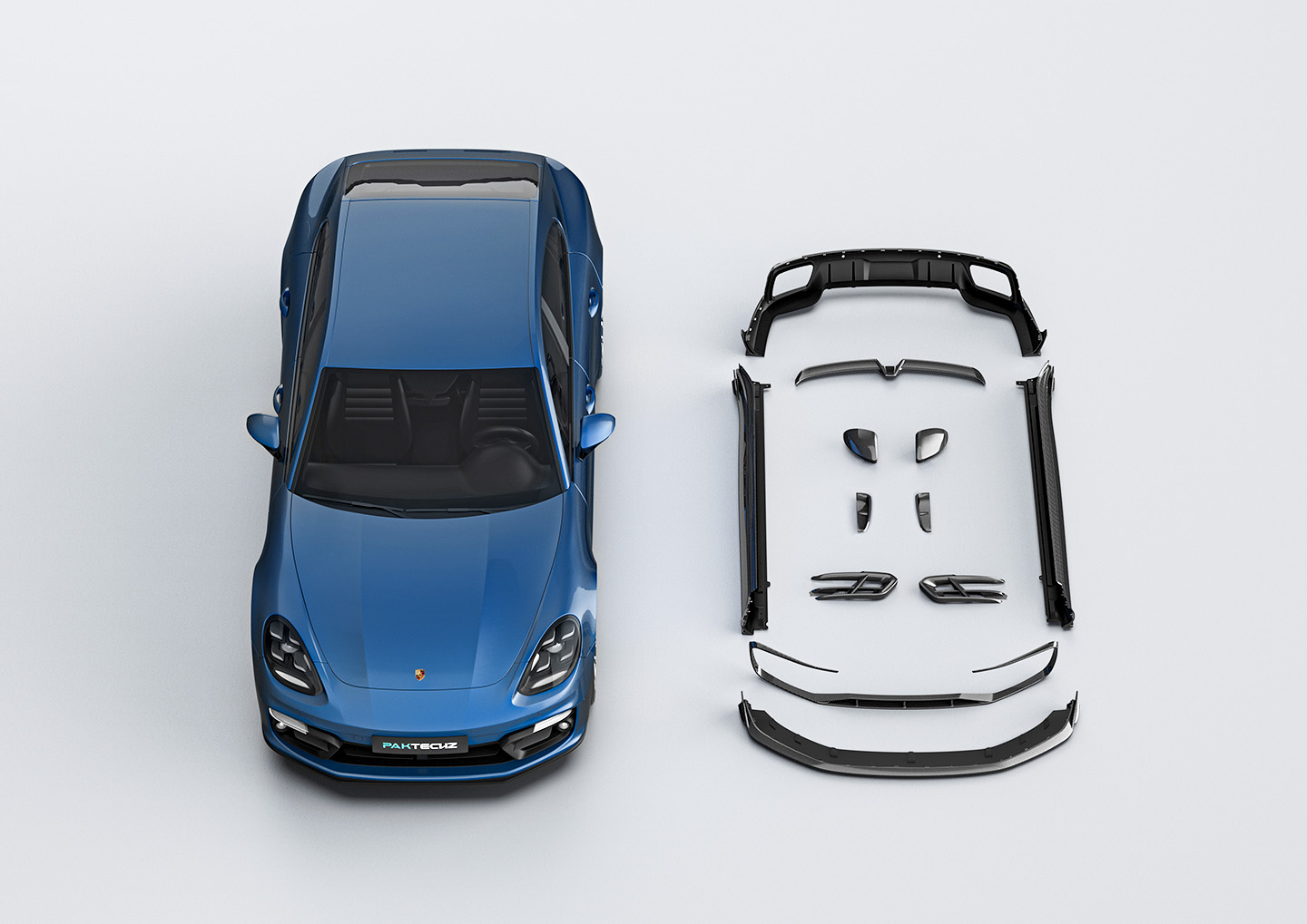 Porsche Panamera Paktechz Carbon Fiber Aerodynamics Kit: The Ultimate Upgrade for Performance and Style