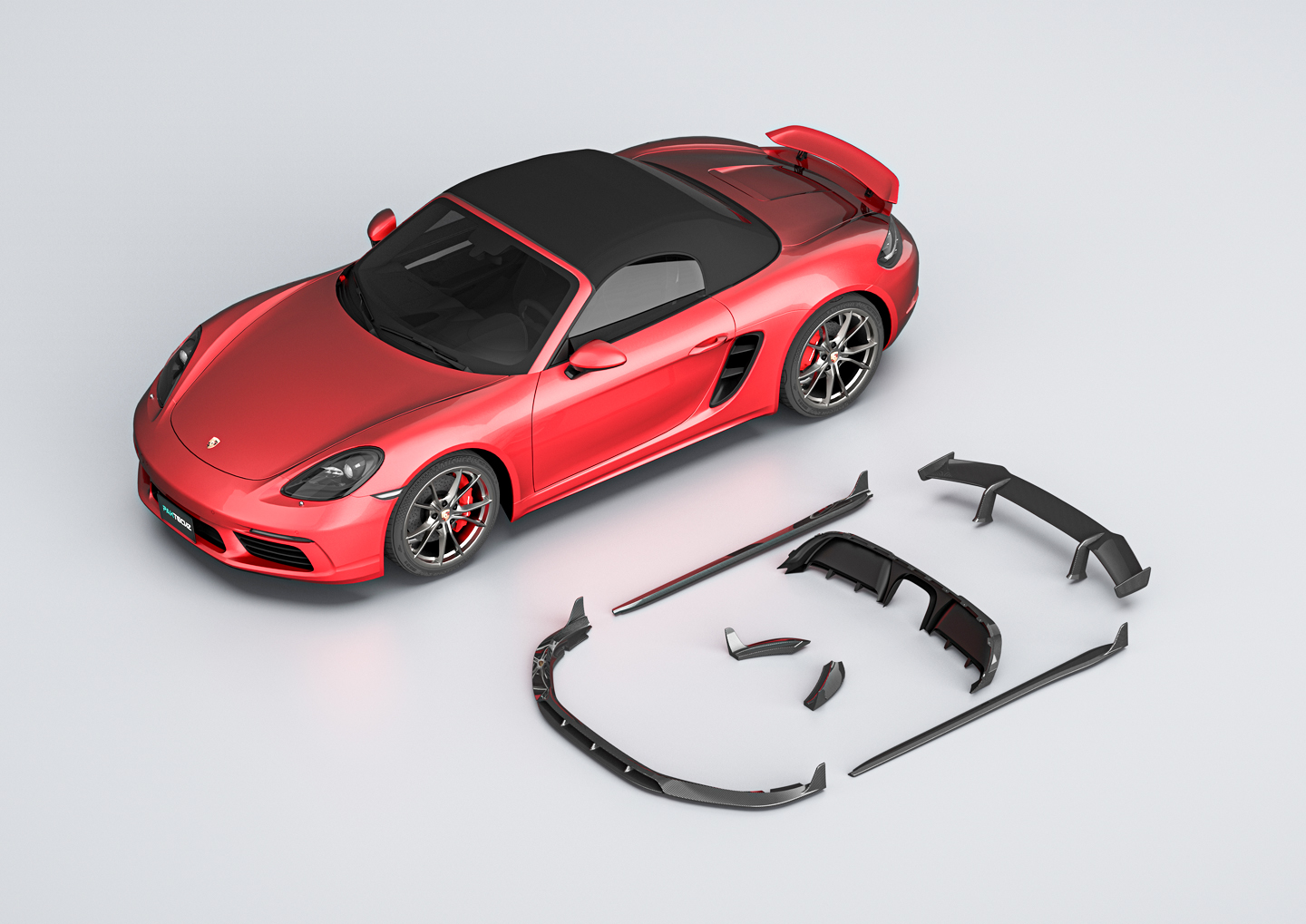 How the Paktechz Carbon Fiber Aerodynamics Kit Transforms the Porsche 718