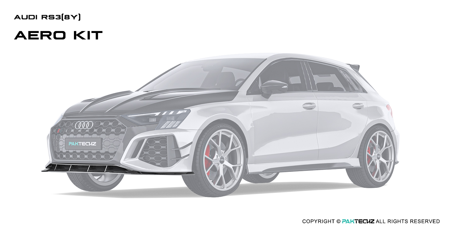 奥迪RS3 8Y Paktechz碳纤维前唇Ver.1