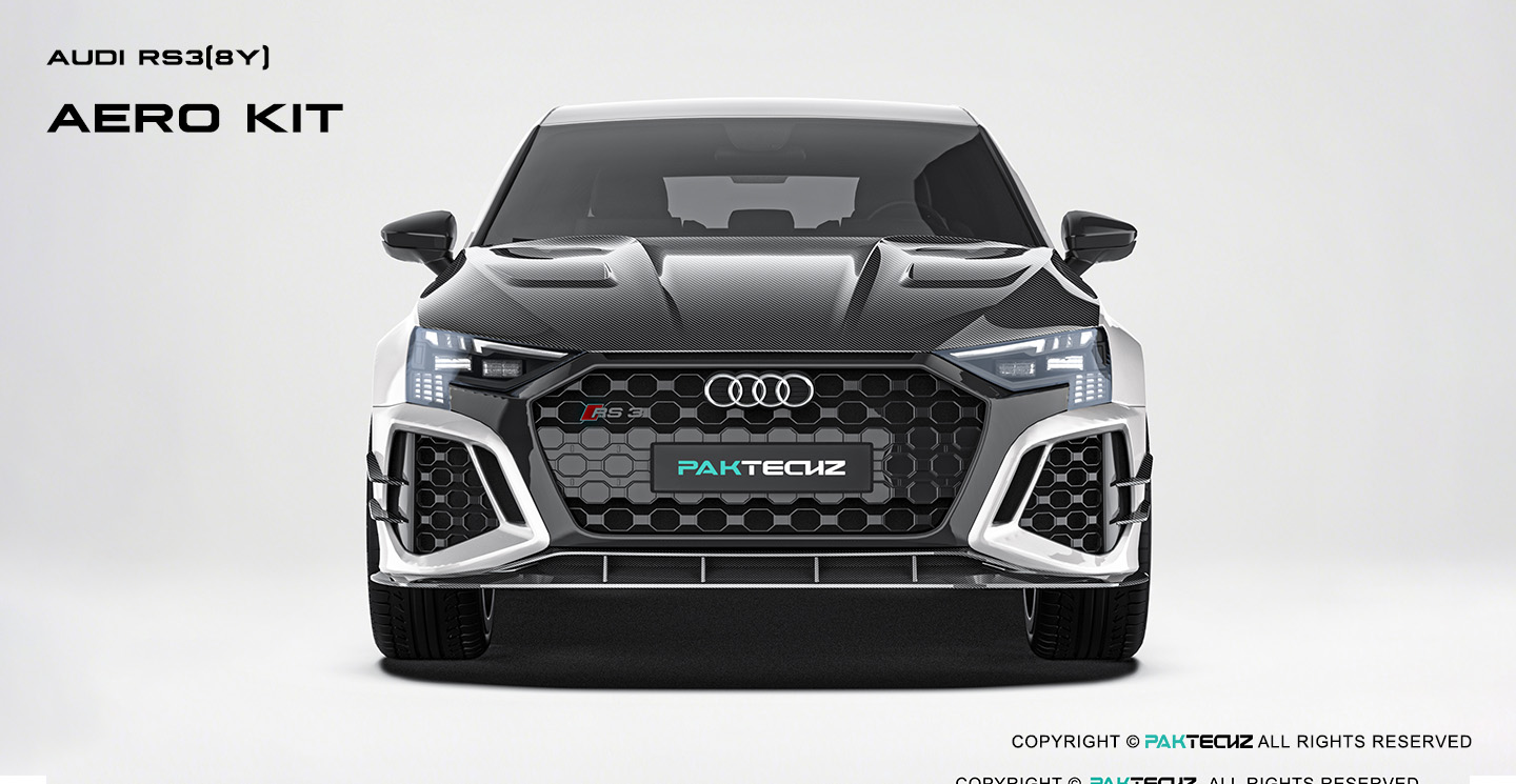 奥迪RS3 8Y Paktechz碳纤维前唇Ver.1