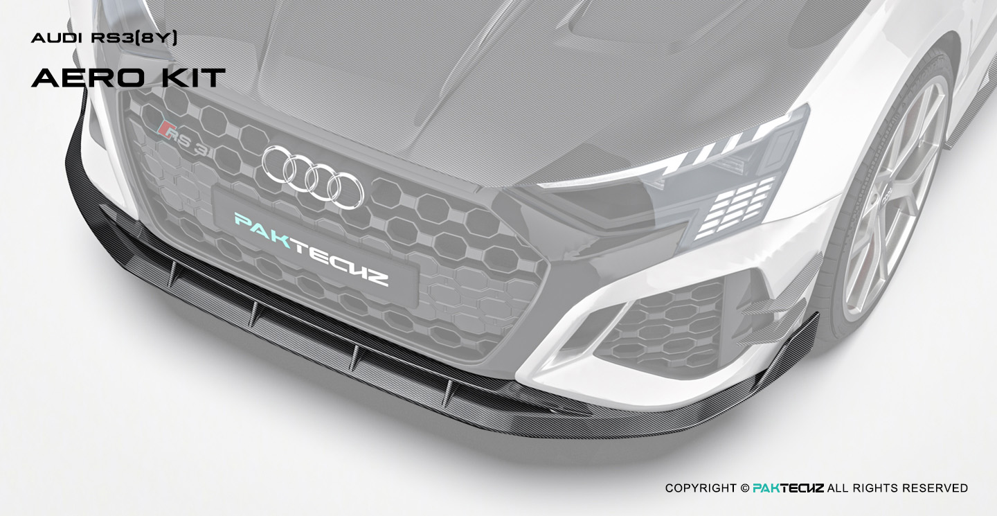 奥迪RS3 8Y Paktechz碳纤维前唇Ver.2