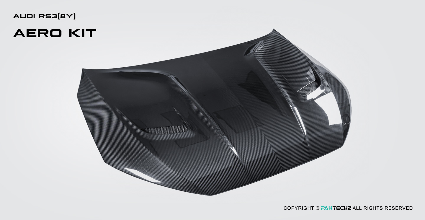 奥迪RS3 8Y Paktechz碳纤维机盖