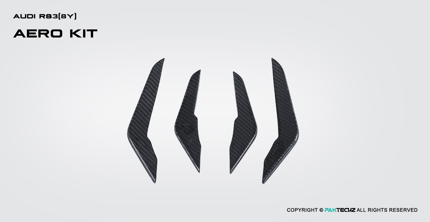 Audi RS3 8Y Paktechz Design Carbon Fiber Front Canard