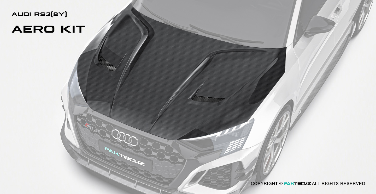 奥迪RS3 8Y Paktechz碳纤维机盖