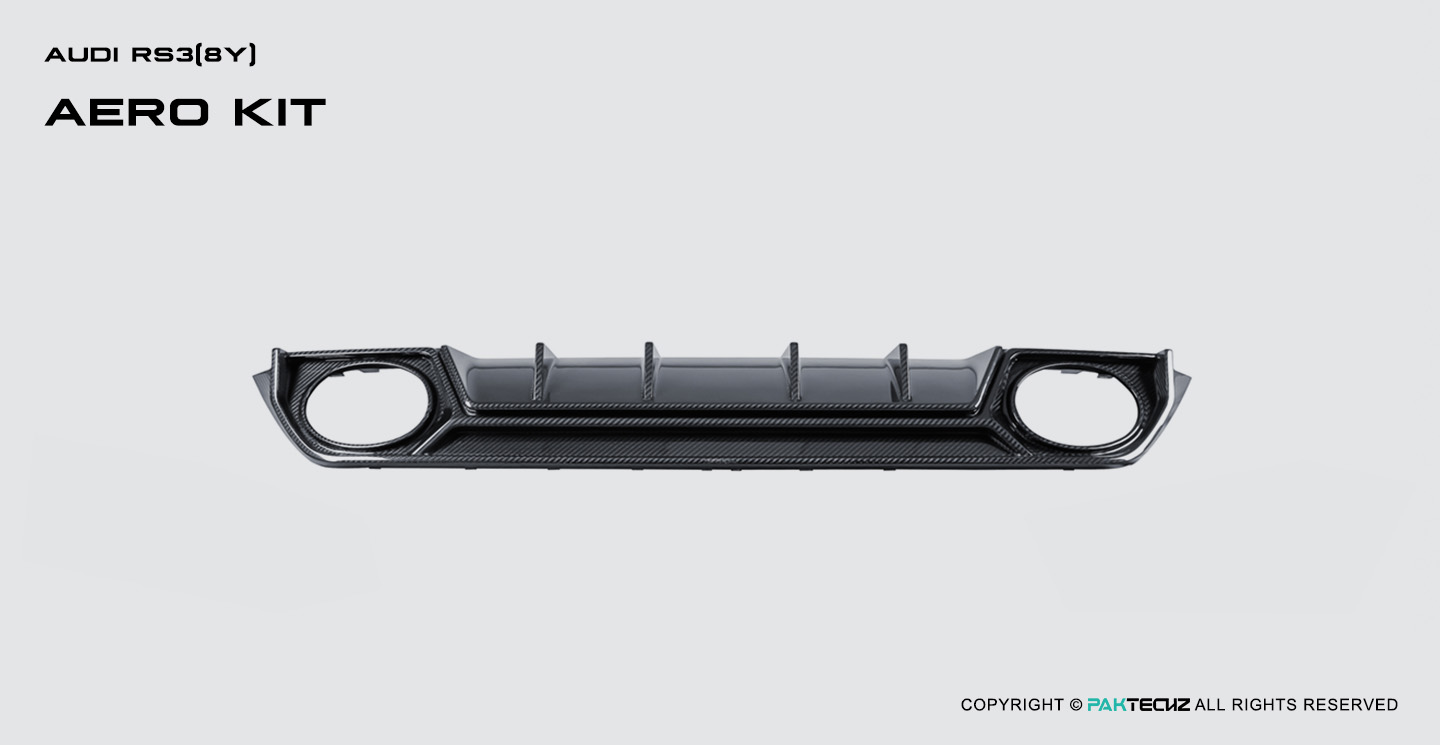 Audi RS3 8Y Paktechz Design Carbon Fiber Rear Diffuser