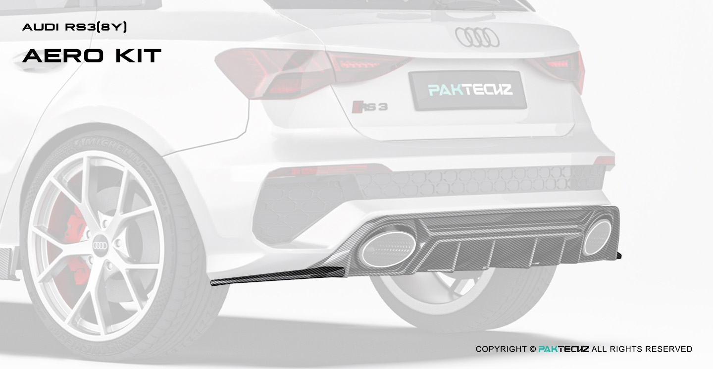 Audi RS3 8Y Paktechz Design Carbon Fiber Rear Canards