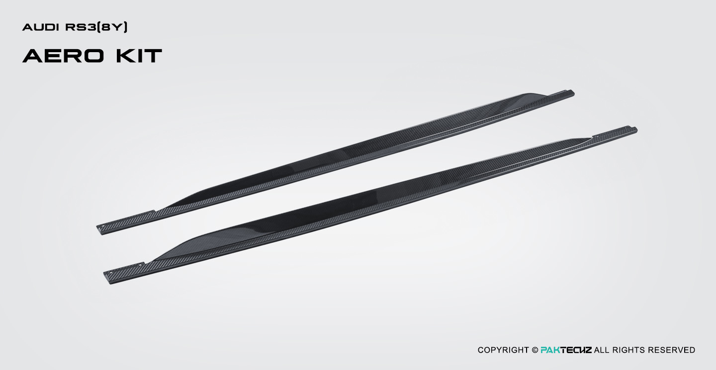 Audi RS3 8Y Paktechz Design Carbon Fiber Side Skirt Ver.1