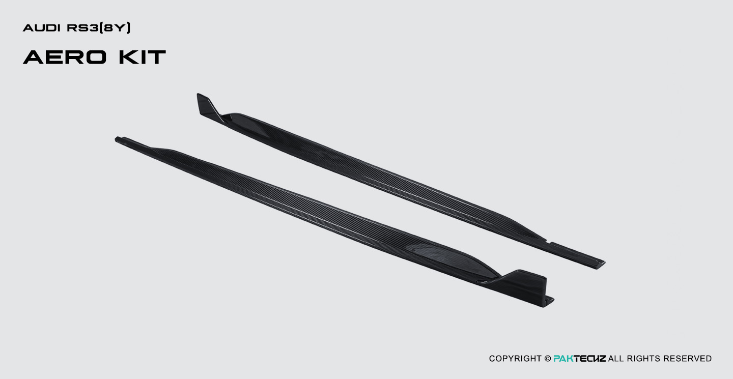Audi RS3 8Y Paktechz Design Carbon Fiber Side Skirt Ver.2