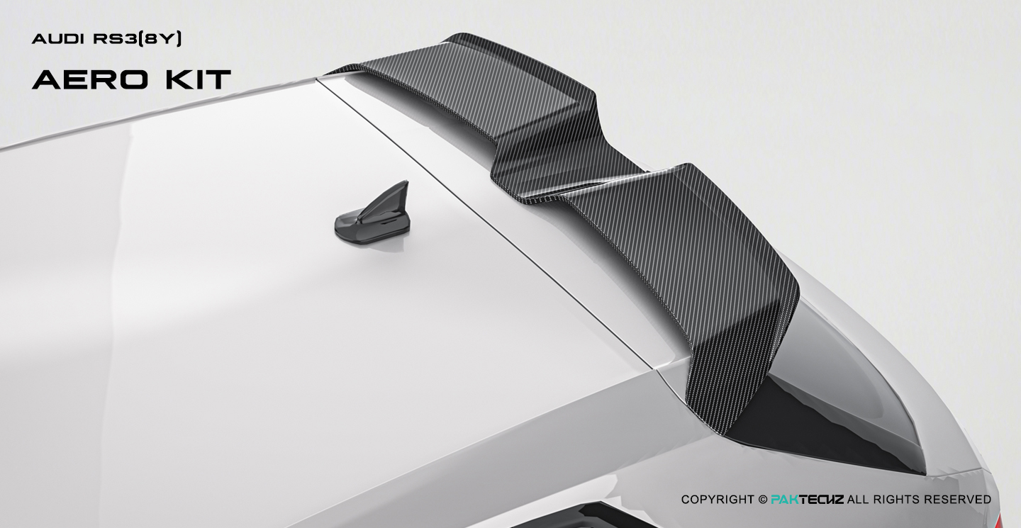 Audi RS3 8Y Paktechz Design Carbon Fiber Roof Spoiler