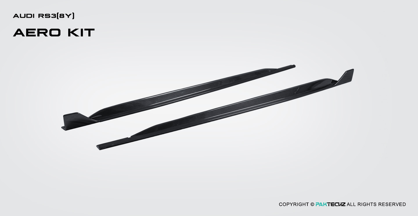 Audi RS3 8Y Paktechz Design Carbon Fiber Side Skirt Ver.2