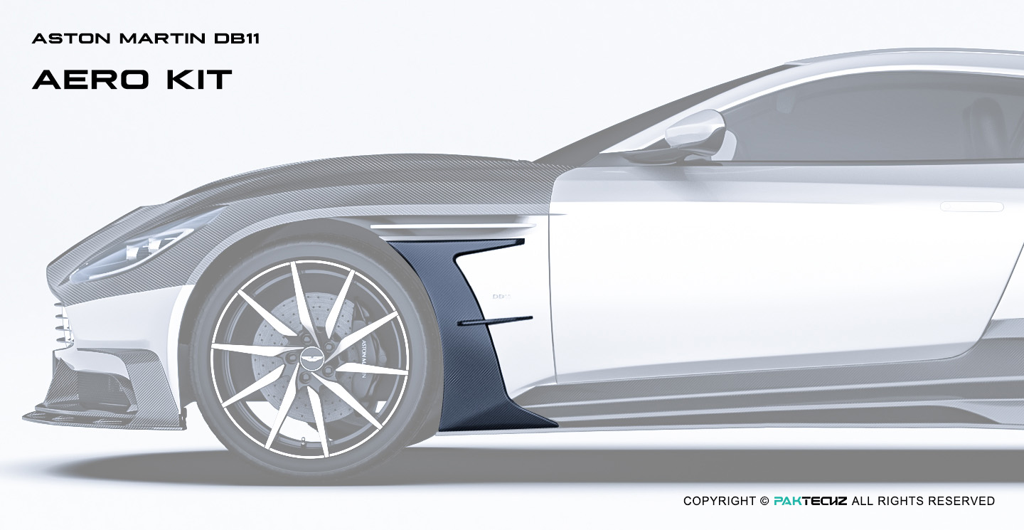 Aston Martin DB11 Paktechz Design Carbon Fiber Fender Trims