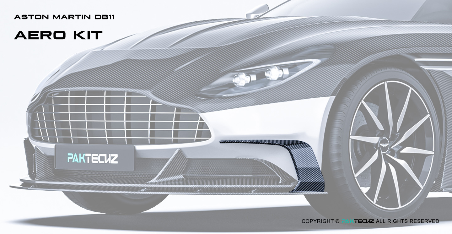 Aston Martin DB11 Paktechz Design Carbon Fiber Front Canards
