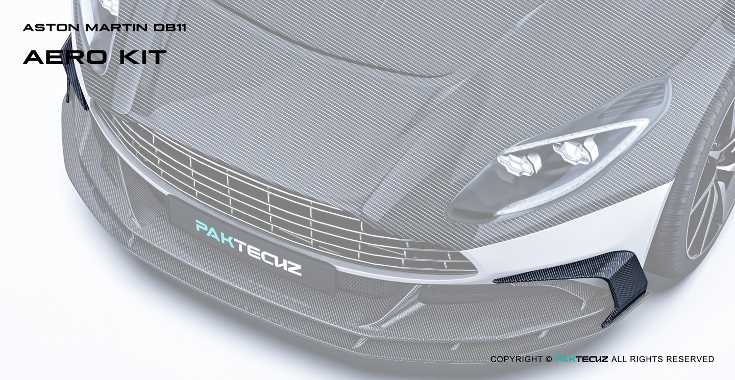 Aston Martin DB11 Paktechz Design Carbon Fiber Front Canards