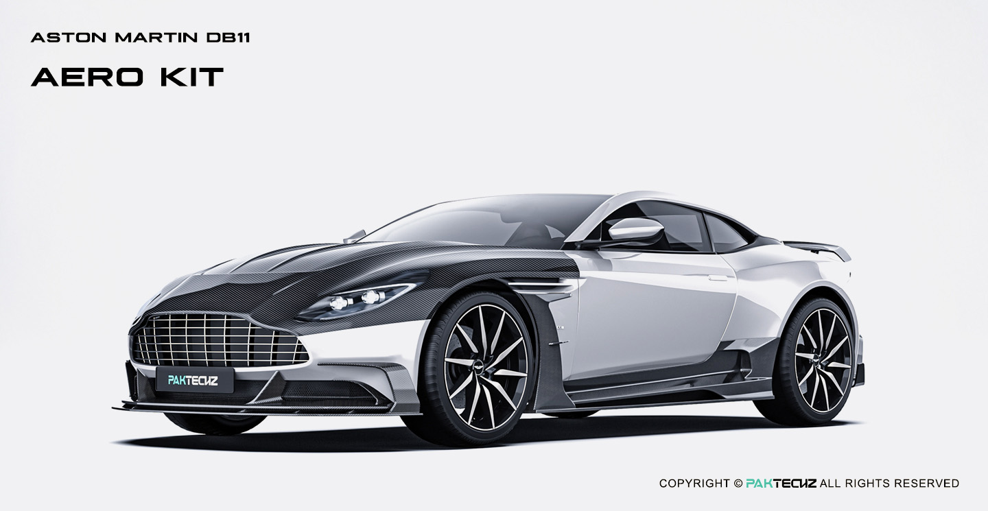 Aston Martin DB11 Paktechz Design Carbon Fiber Front Canards