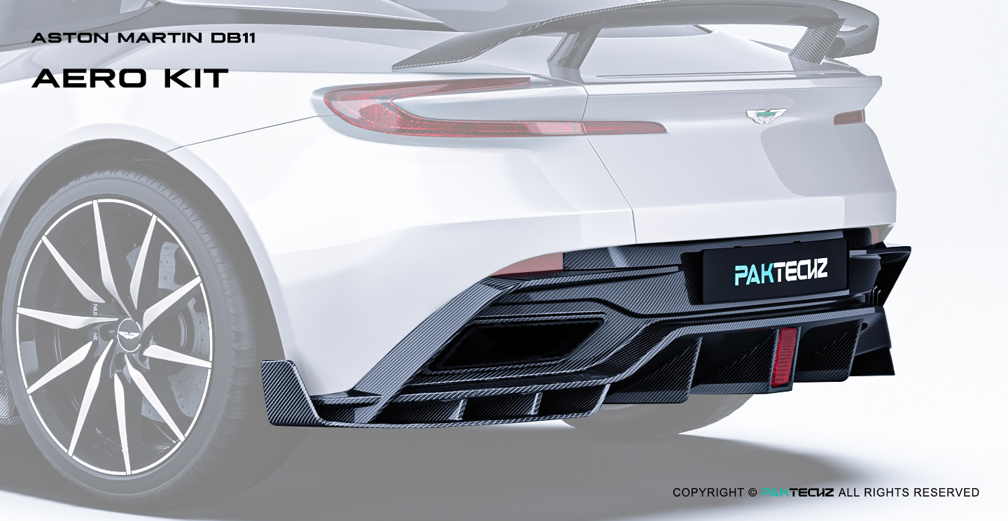 Aston Martin DB11 Paktechz Design Carbon Fiber Rear Diffuser