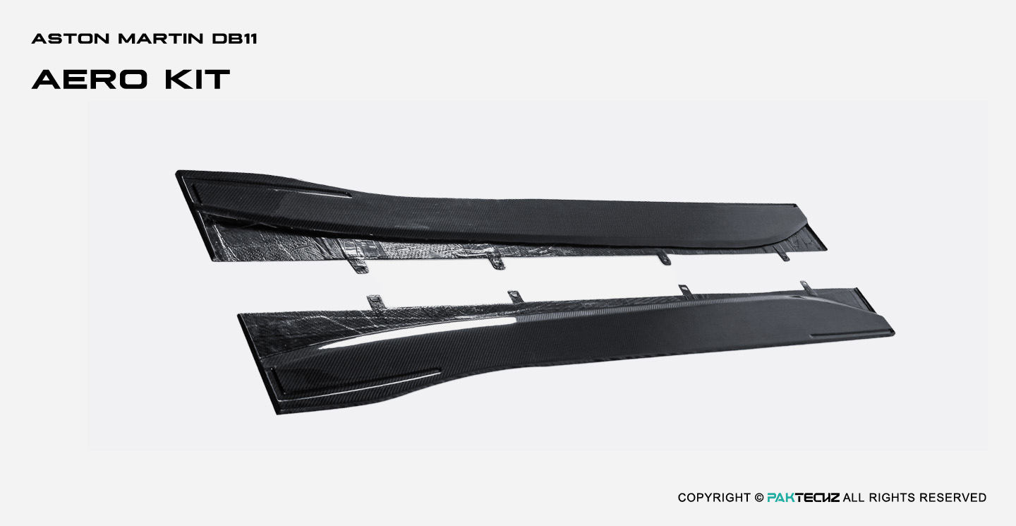 Aston Martin DB11 Paktechz Design Carbon Fiber Side Skirts Trim