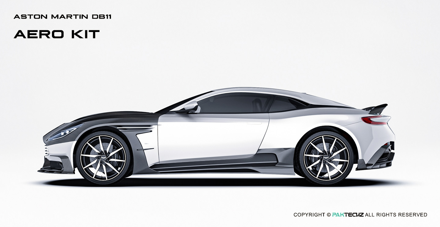 Aston Martin DB11 Paktechz Carbon Fiber Side Skirts