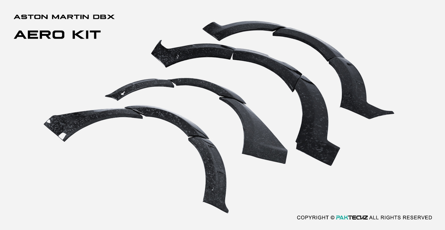 Aston Martin DBX Paktechz Design Carbon Fiber Wheel Arches