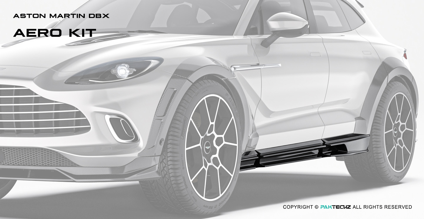 Aston Martin DBX Paktechz Design Carbon Fiber Side Skirts