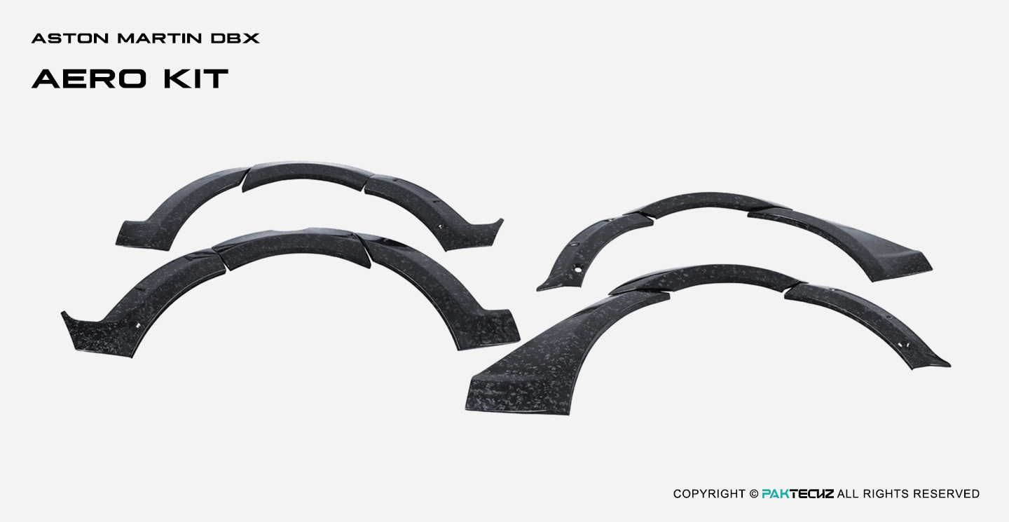 Aston Martin DBX Paktechz Design Carbon Fiber Wheel Arches