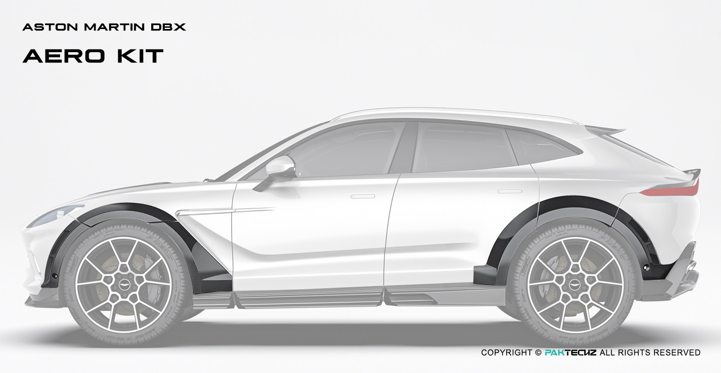Aston Martin DBX Paktechz Design Carbon Fiber Wheel Arches