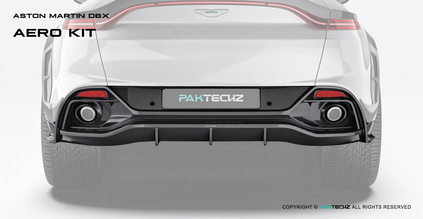 Aston Martin DBX Paktechz Design Carbon Fiber Rear Diffuser