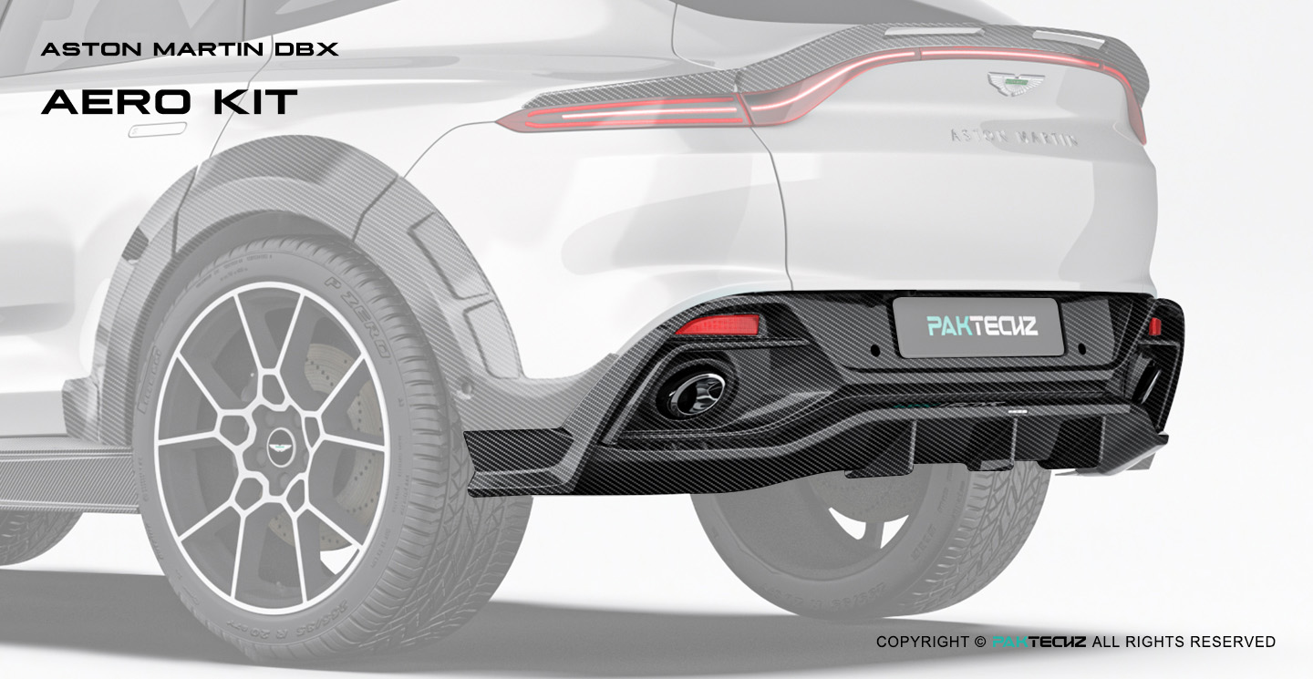 Aston Martin DBX Paktechz Design Carbon Fiber Rear Diffuser