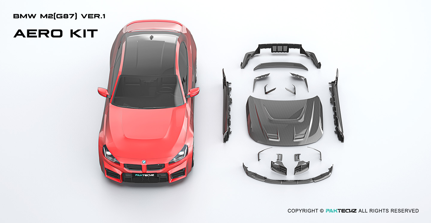 宝马M2 G87 Paktechz碳纤维侧风刀Ver.1