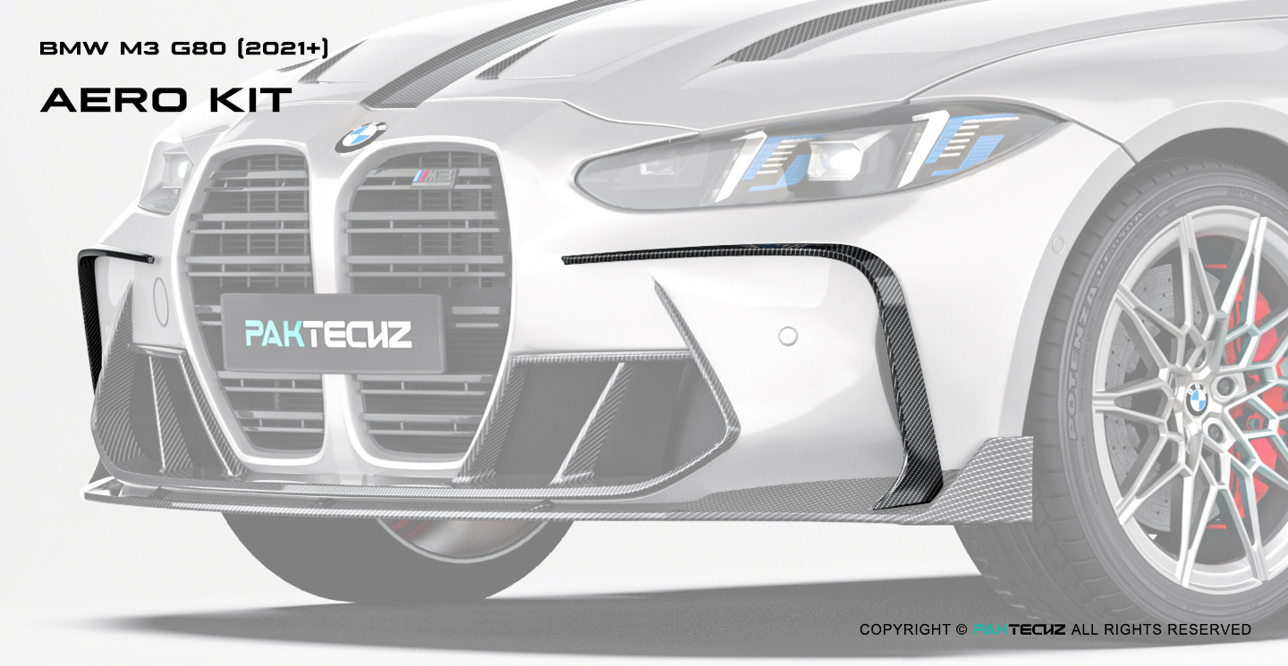 BMW M3 G80 Paktechz Carbon Fiber Front Canards