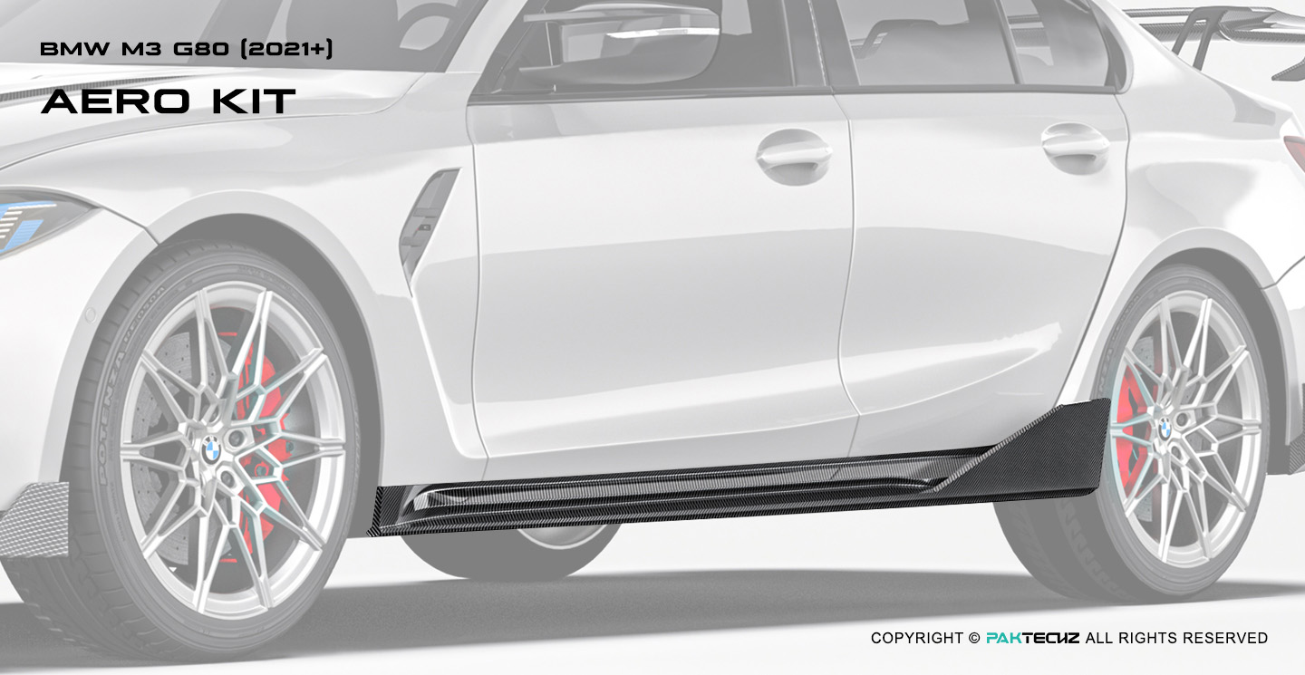 BMW M3 G80 Paktechz Carbon Fiber Side Skirts