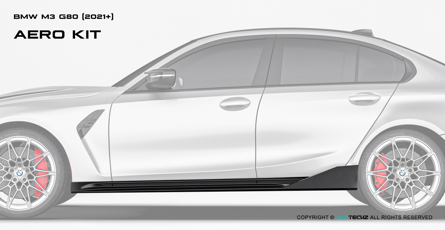 BMW M3 G80 Paktechz Carbon Fiber Side Skirts