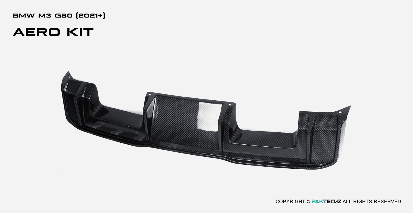 BMW M3 G80 Paktechz Carbon Fiber Rear Diffuser
