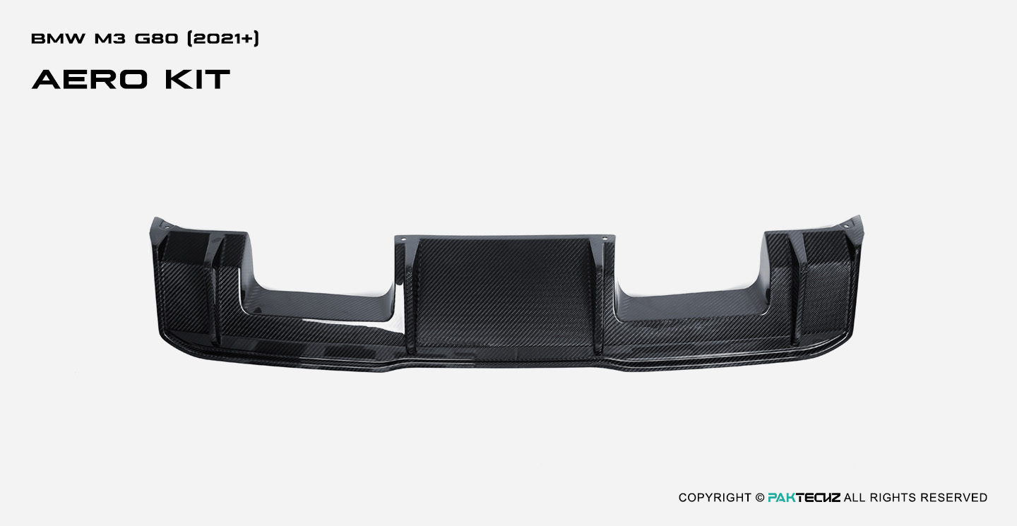 BMW M3 G80 Paktechz Carbon Fiber Rear Diffuser