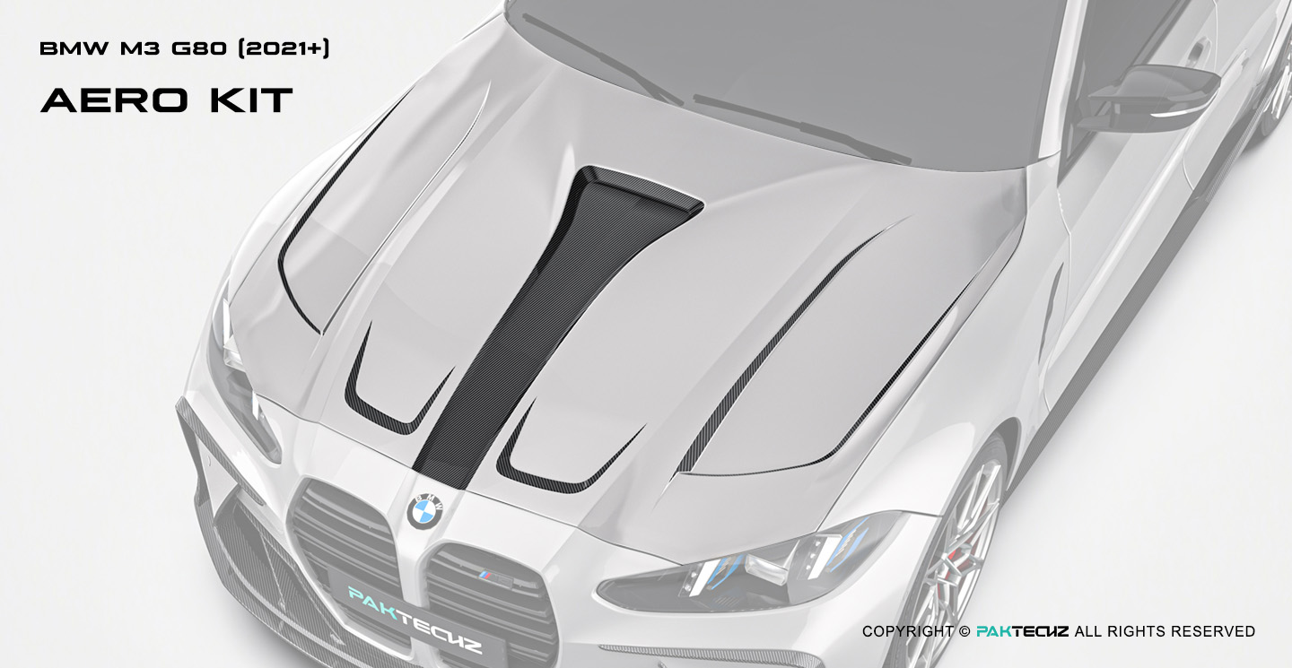 BMW M3 G80 Paktechz Carbon Fiber Hood