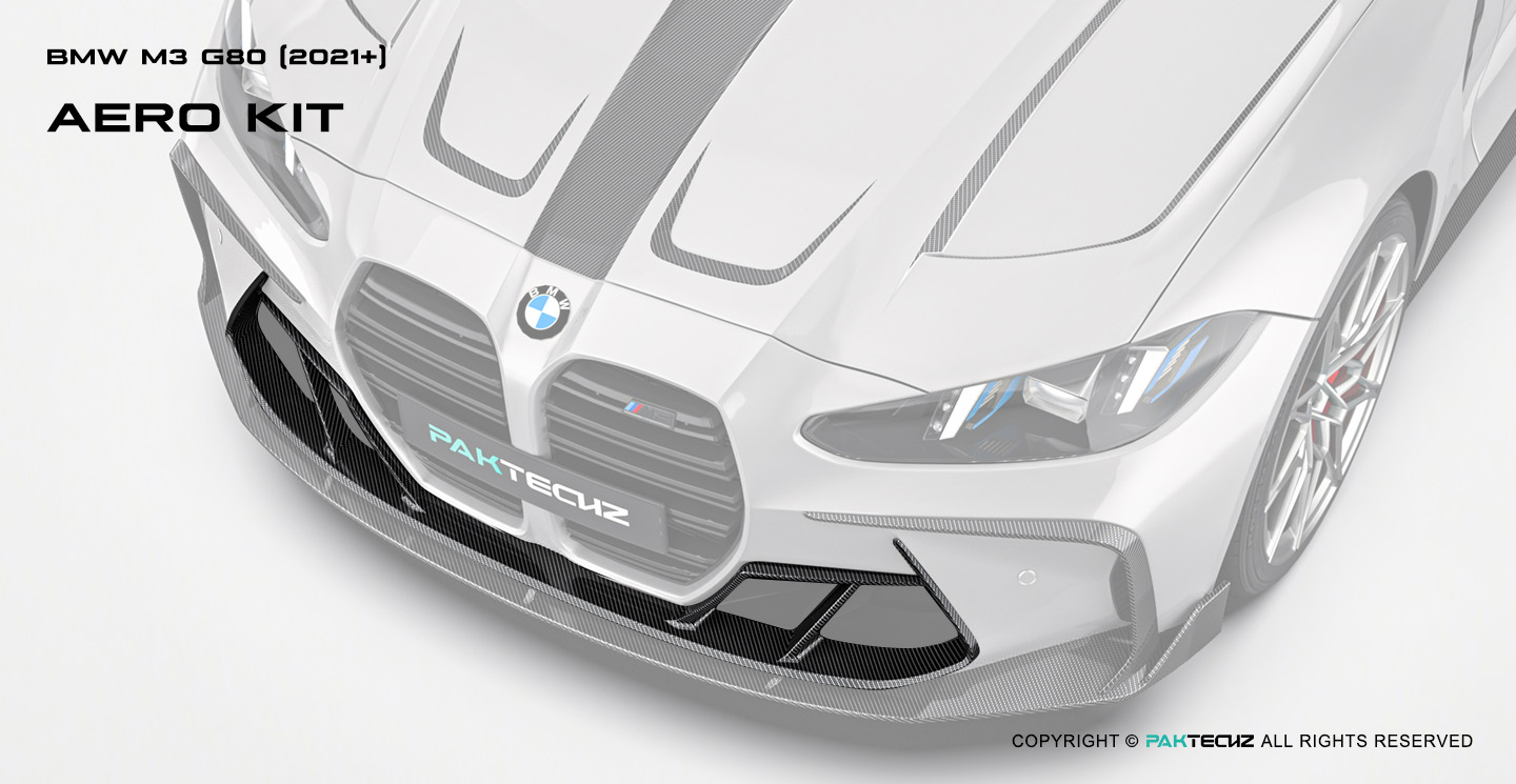 BMW M3 G80 Paktechz Carbon Fiber Front Vent Trim