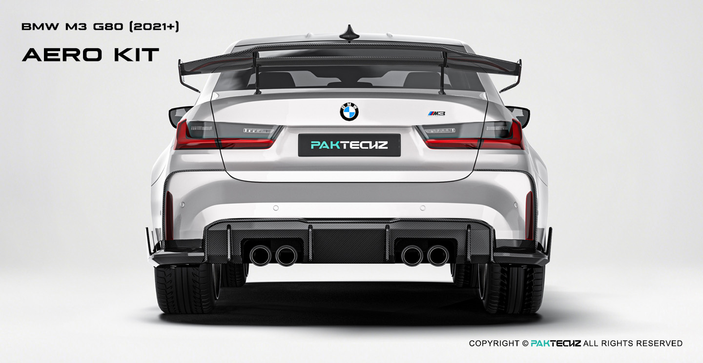 BMW M3 G80 Paktechz Carbon Fiber Rear Canards