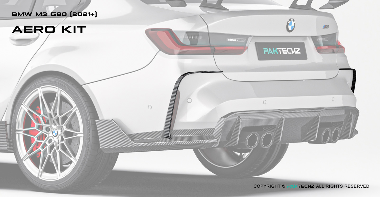BMW M3 G80 Paktechz Carbon Fiber Rear Canards