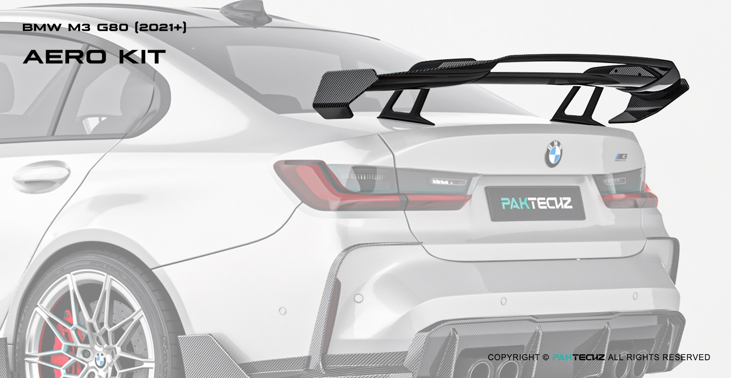 BMW M3 G80 Paktechz Carbon Fiber Rear Spoiler
