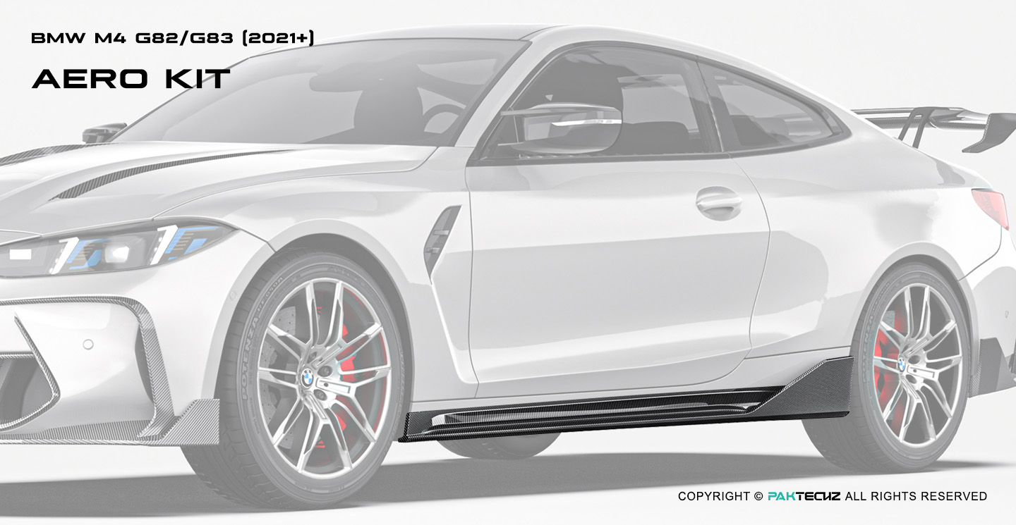 宝马M4 (G82 G83) Paktechz 款碳纤维侧裙