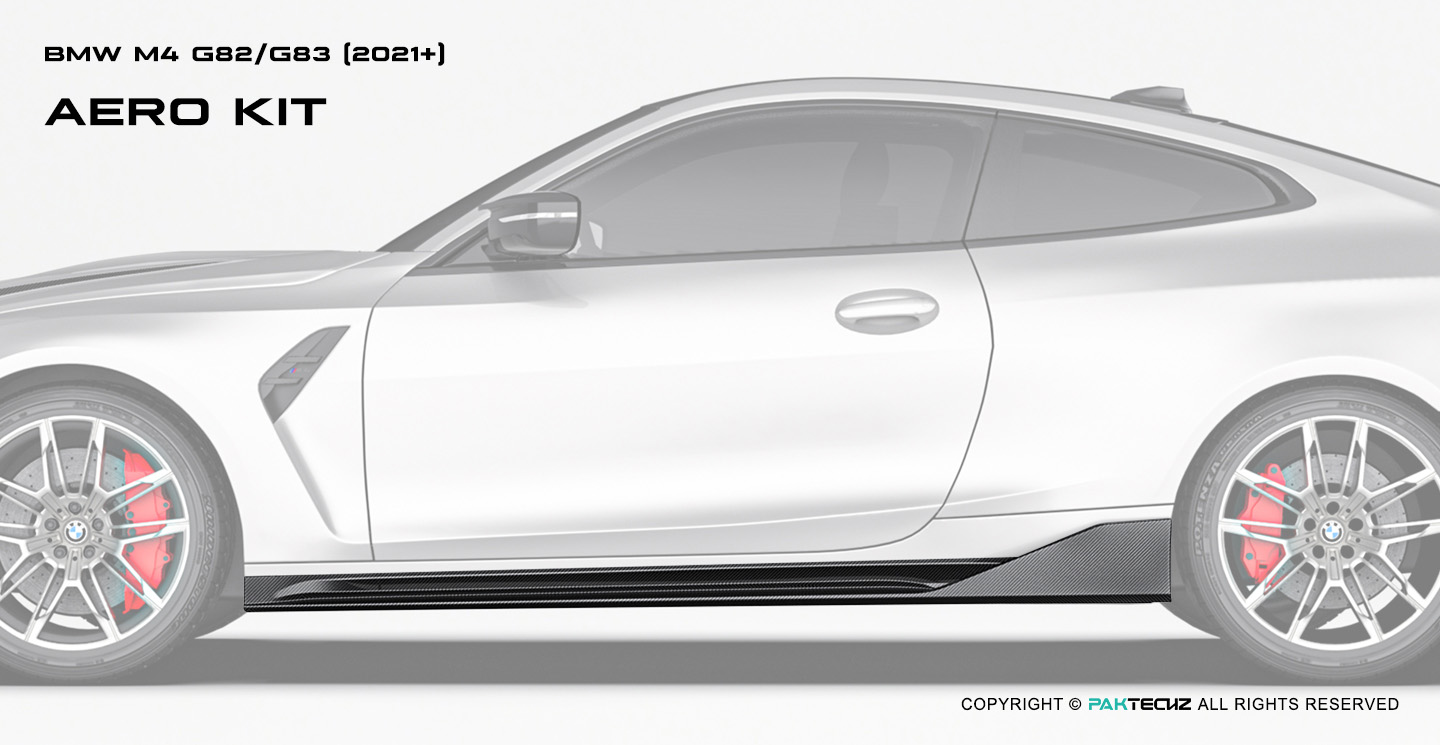 宝马M4 (G82 G83) Paktechz 款碳纤维侧裙