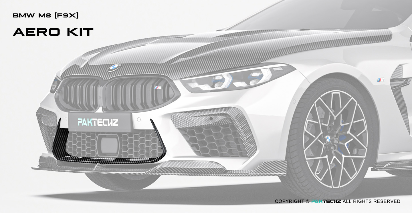 BMW M8 (F91 F92 F93) Paktechz Design Carbon Fiber Front Vent Trim