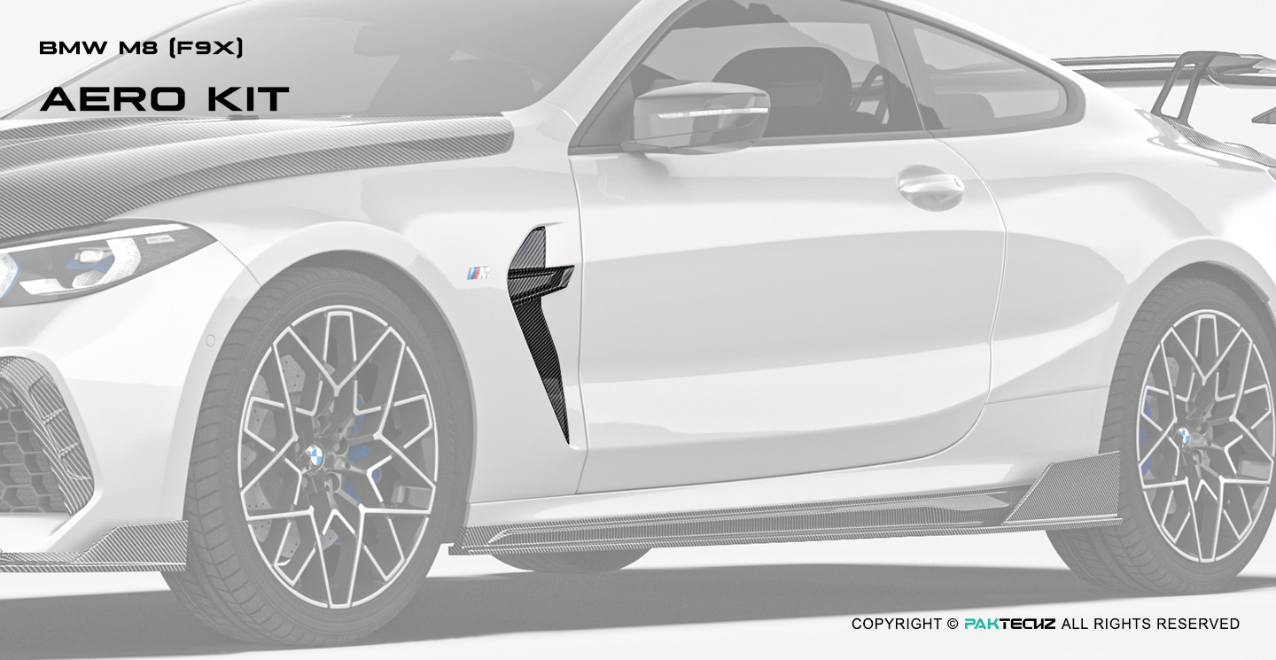 BMW M8 (F91 F92 F93) Paktechz Design Carbon Fiber Fender Trims