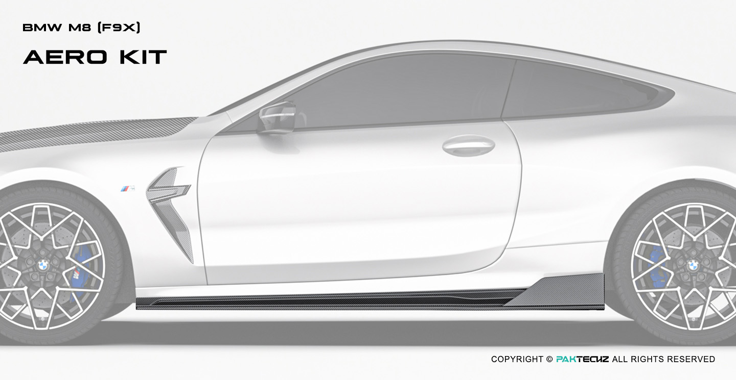BMW M8 (F91 F92 ) Paktechz Design Carbon Fiber Side Skirts