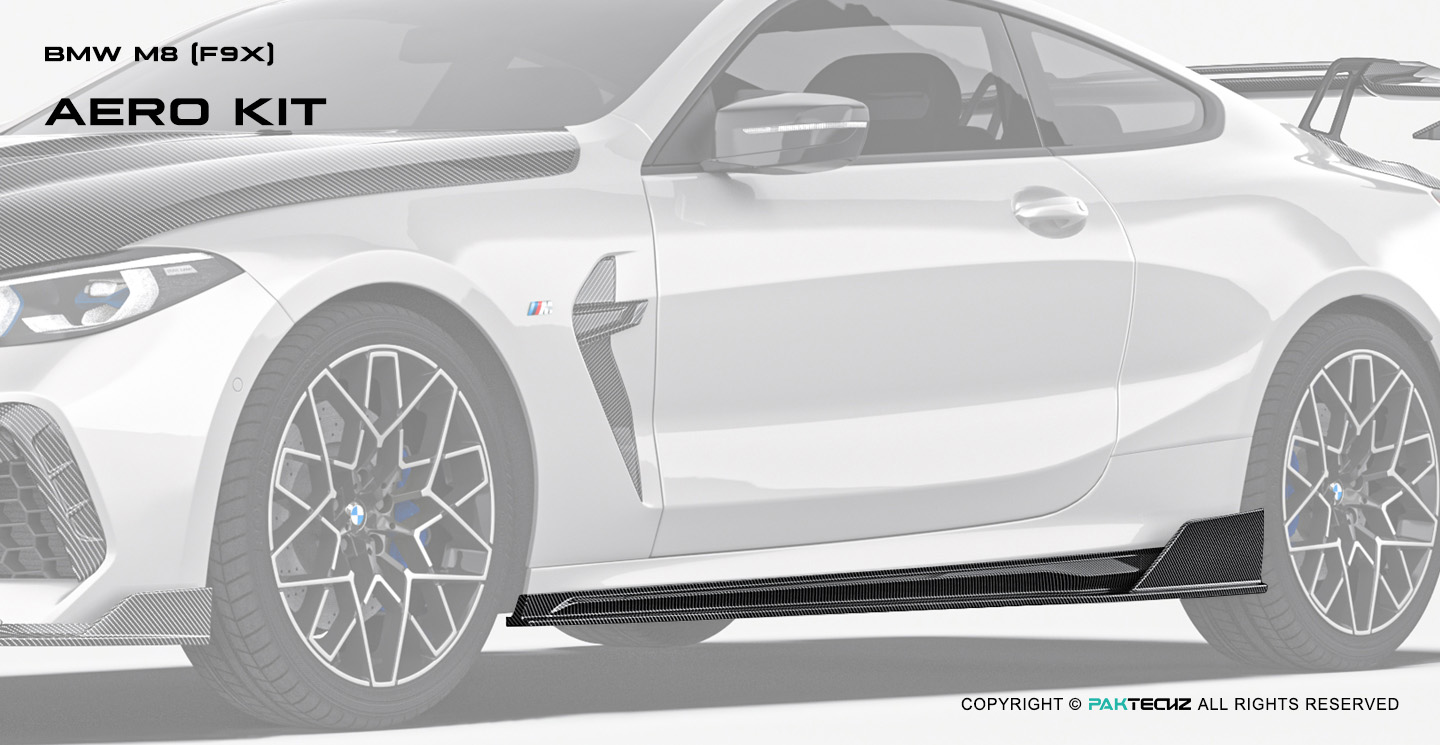 BMW M8 (F91 F92 ) Paktechz Design Carbon Fiber Side Skirts
