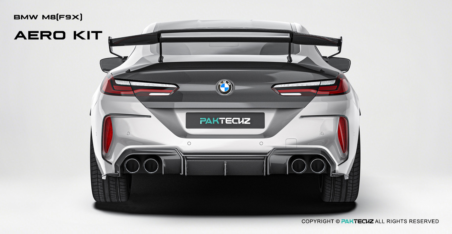 BMW M8 (F91 F92) Paktechz Design Carbon Fiber Rear Canards